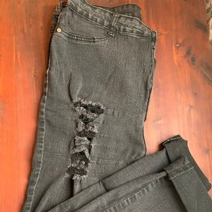 Faded Black Plus Size Ripped BOB Jeans Size 3x